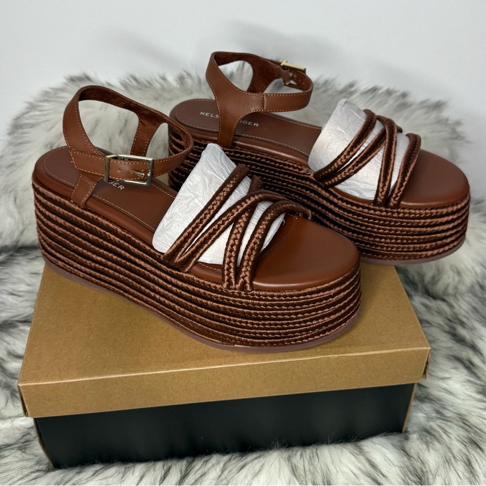 Kelsi Dagger NIB Mend Platform Sandal in Peanut - Picture 4 of 11